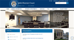 Desktop Screenshot of 36thdistrictcourt.org